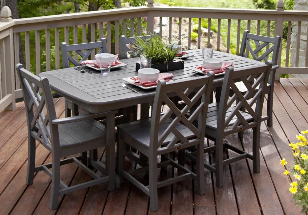 The Best Recycled Plastic Outdoor Furniture Pieces Option: Polywood 7-Piece Outdoor Dining Set