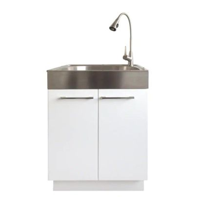 The Best Utility Sinks Option: Glacier Bay All-in-One Stainless Steel Laundry Sink