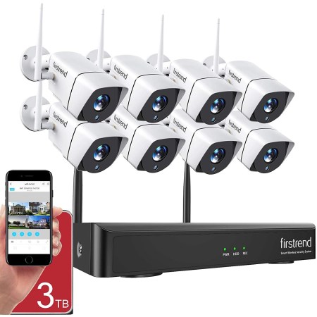 Firstrend 8-Piece Wireless Security Camera System