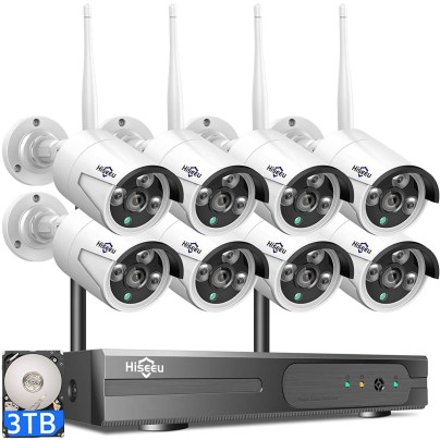 The Best Outdoor Wireless Security Camera Systems with DVR Option: Hiseeu 2K Wireless Security Camera System
