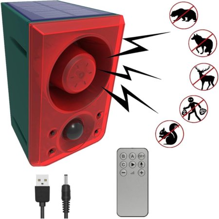  Hulppre Solar Outdoor Motion Sensor Alarm and its remote