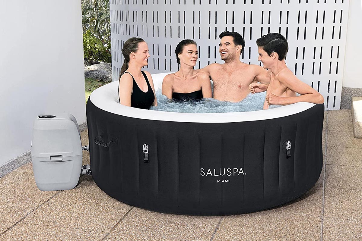 Inflatable Pools for Adults Option Bestway SaluSpa Miami Inflatable Hot Tub