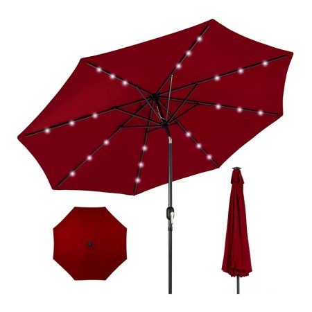 Best Choice Products Solar LED Lighted Patio Umbrella