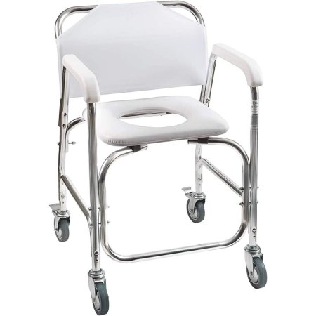  The Best Raised Toilet Seats Option: DMI Rolling Shower Chair, Commode Transport Chair