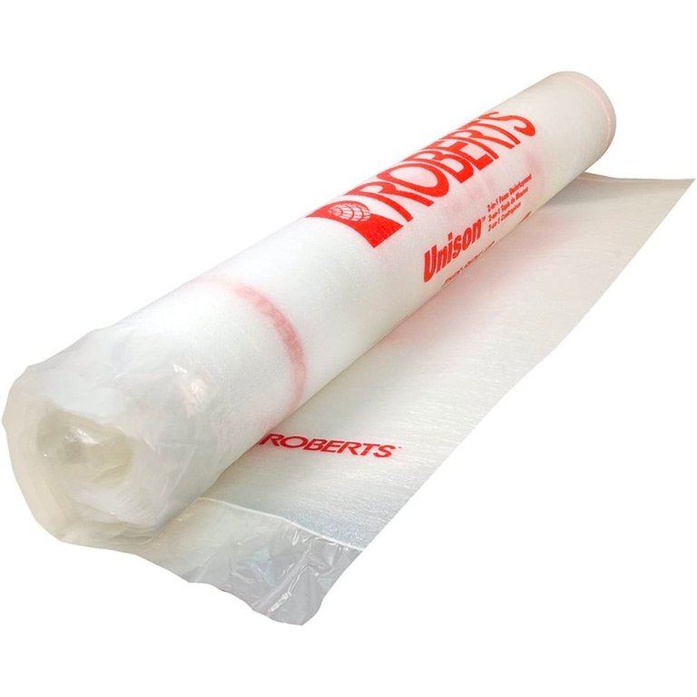  Roll of Roberts 70-025 Qep 70-029 Unison Underlayment on a white background