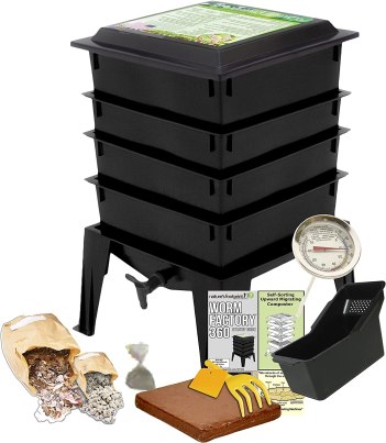 The Best Worm Composters Option: Worm Factory 360 Black