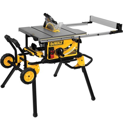 The Best DeWalt Table Saws Option: DeWalt 10-Inch Jobsite Table Saw With Rolling Stand