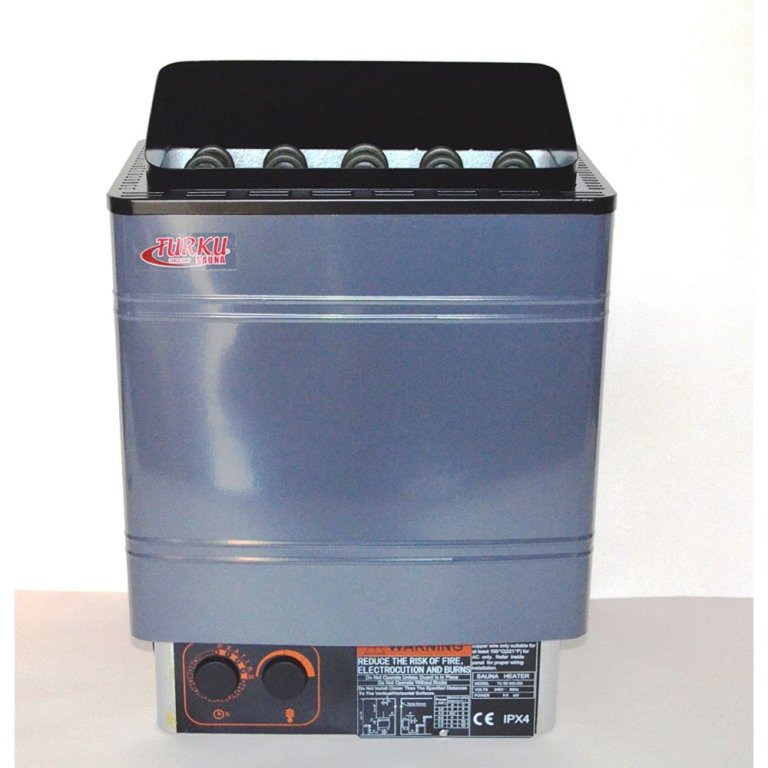  The Turku TU90WD-OD Digital Wet and Dry Sauna Heater on a white background.