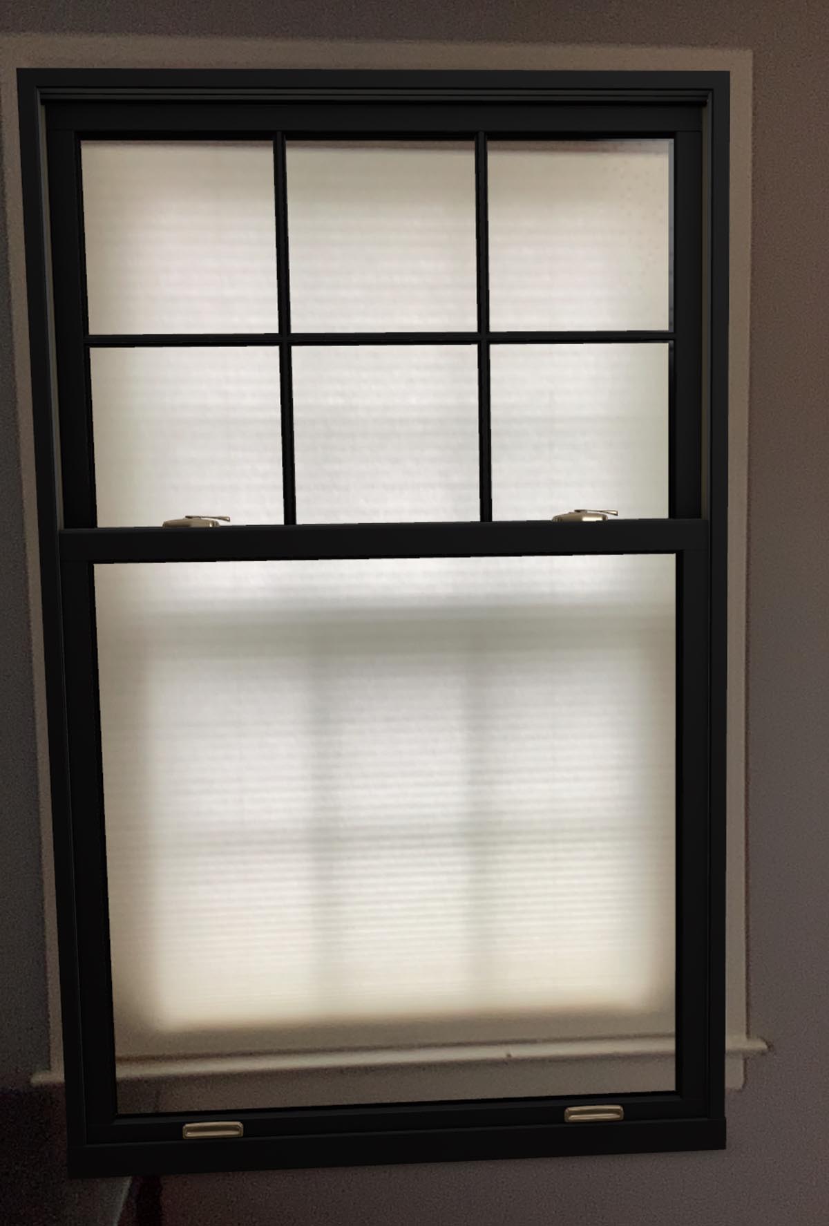 A new window virtually overlaid over an existing window using the Renewal by Andersen augmented reality tool.