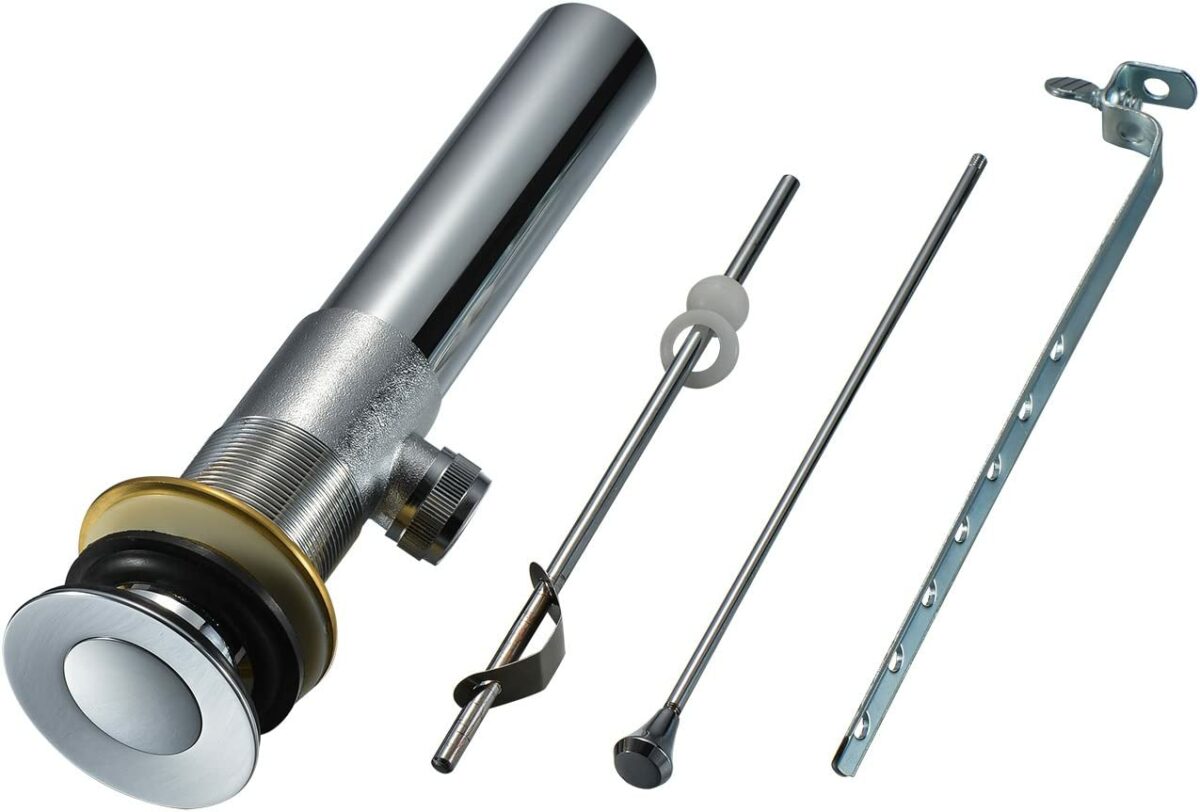 Parts of a sink drain assembly.