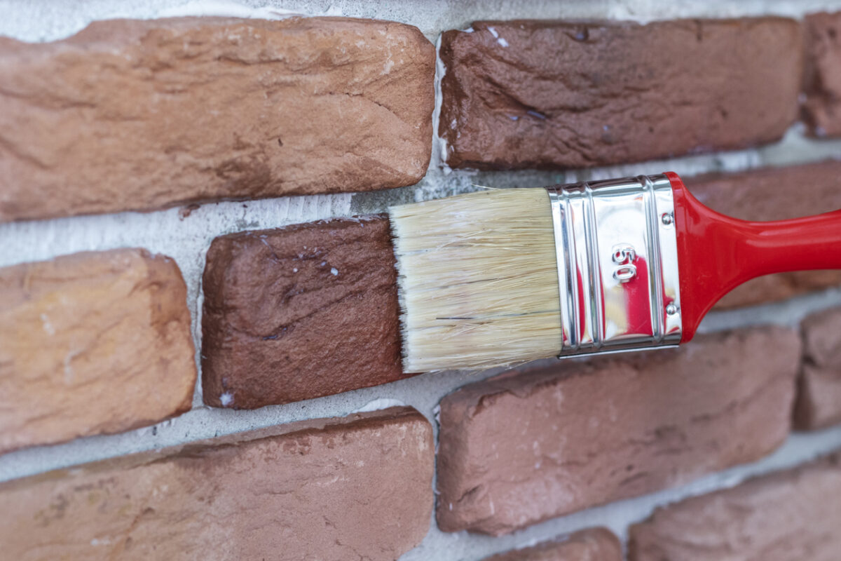 how to stain brick