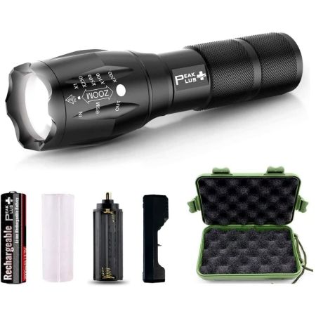 PeakPlus LED Tactical Flashlight Kit