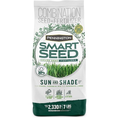 The Best Grass Seed for Michigan Option: Pennington Smart Seed Sun and Shade Grass Seed Mix