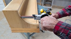 Sanding small lstrip wtih DeWalt belt saw