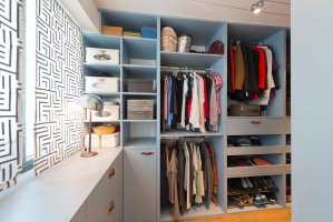 A view of a full custom closet.