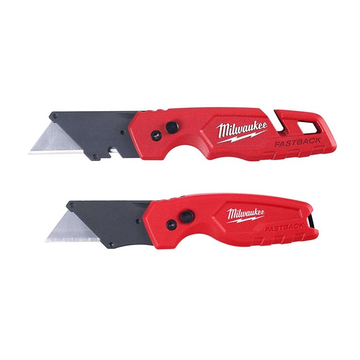 The Best Tools to Cut Drywall Option Milwaukee Fastback Compact Folding Utility Knife Set