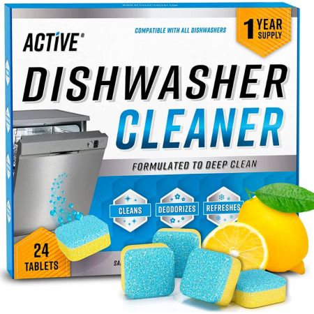 Active Dishwasher Cleaner and Deodorizer Tablets 