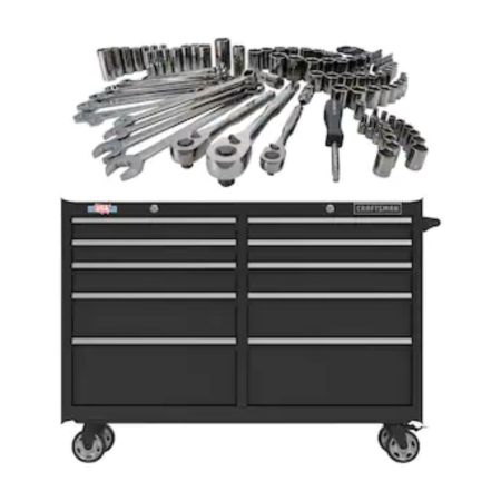 Craftsman 10-Drawer Cabinet u0026 121-Piece Tool Set 