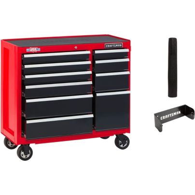 The Best Mechanic Tool Boxes Option: Craftsman S2000 41" 10-Drawer Rolling Tool Cabinet