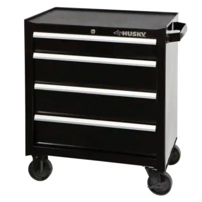 The Best Mechanic Tool Boxes Option: Husky 26.5" Standard 4-Drawer Rolling Tool Cabinet