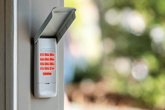 The best garage door keypad option option to show a glowing keypad on its interior