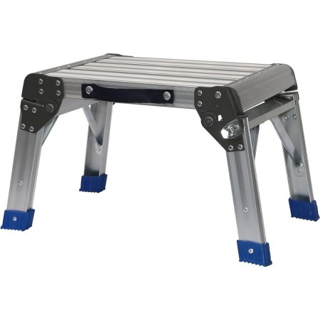  The MaxWorks Foldable Aluminum Platform Step Stool on a white background.