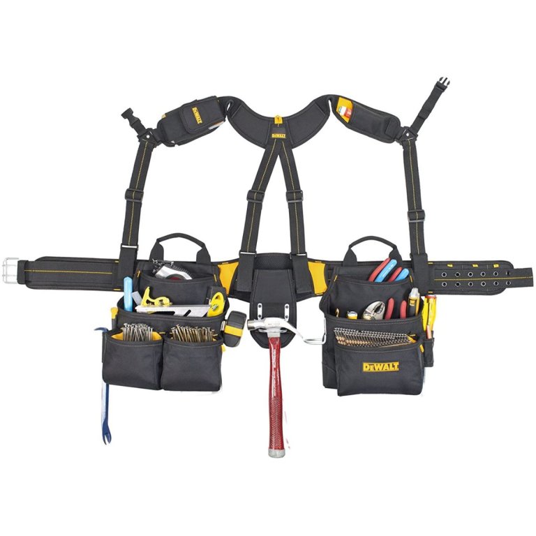 The Best Tool Belt Suspenders Option: DeWalt 20 Pocket Pro Framer’s Apron and Suspenders