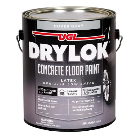 The Best Flooring For Basements Option: Drylok Dover Gray Concrete Floor Paint