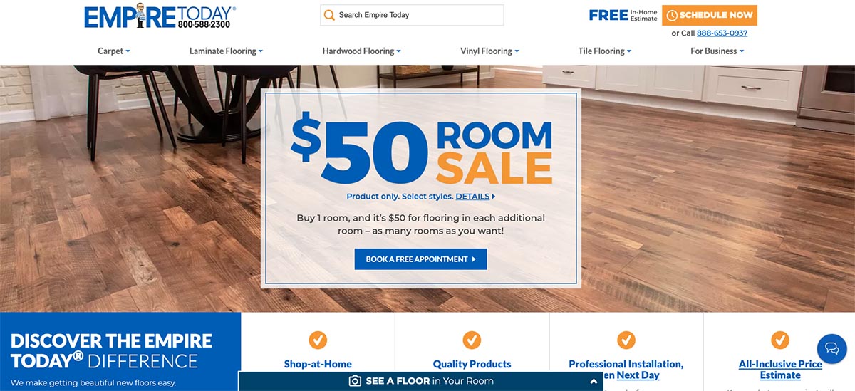 Empire Today Review Homepage