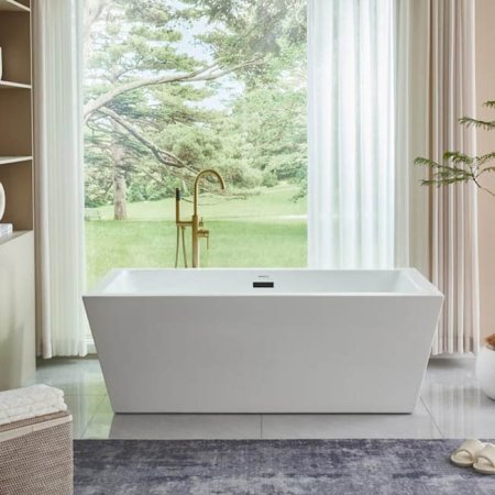  The Best Freestanding Tub Option Vanity Art 59-Inch Freestanding Soaking Bathtub