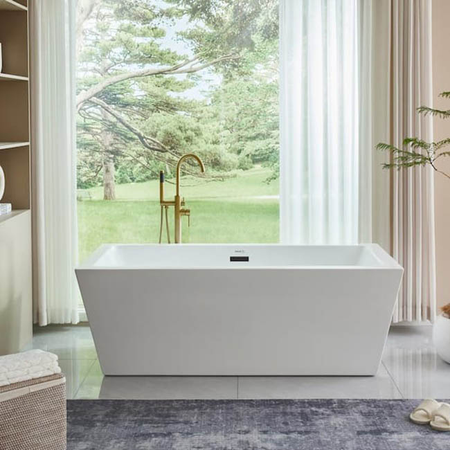  The Best Freestanding Tub Option Vanity Art 59-Inch Freestanding Soaking Bathtub