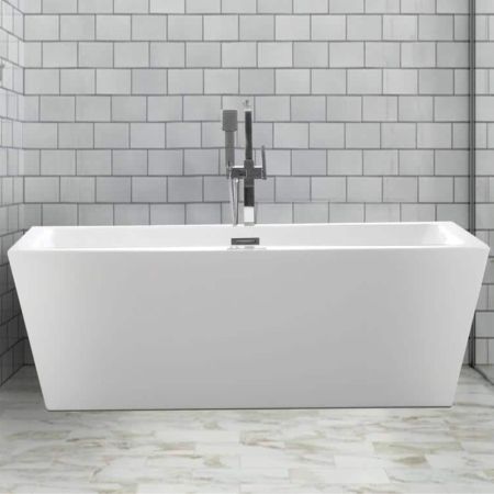 Vanity Art 59-Inch Freestanding Soaking Bathtub