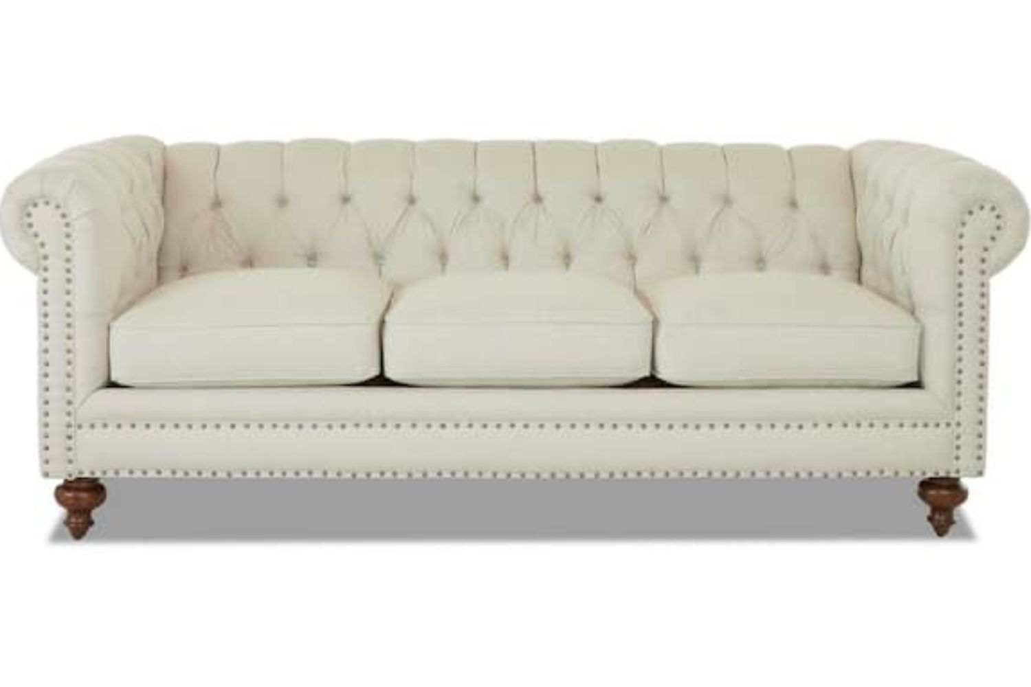 The Best Furniture You Can Find at Home Depot Right Now: Home Decorators Collection Blakely 95 in. 3-Seater Chesterfield Sofa 
