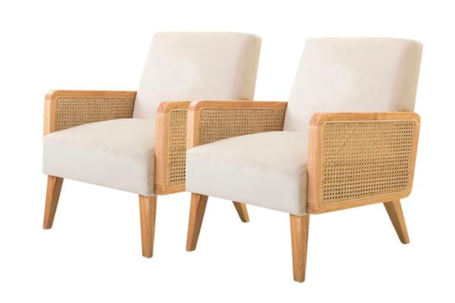 The Best Furniture You Can Find at Home Depot Right Now: Jayden Creation Delphine Beige Cane Accent Chair (Set of 2)
