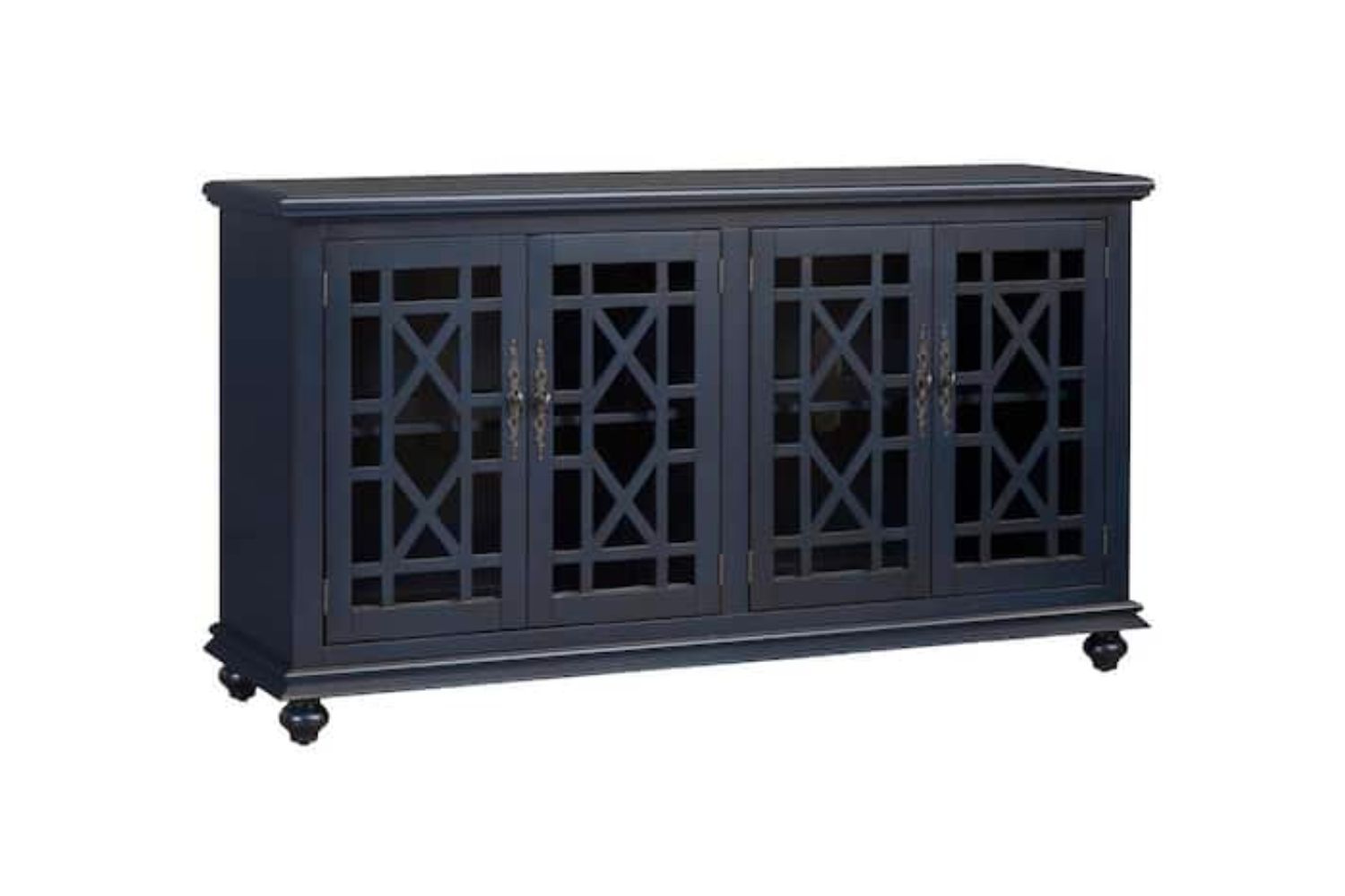 The Best Furniture You Can Find at Home Depot Right Now: Martin Svensson Home Elegant Blue Glass TV Stand