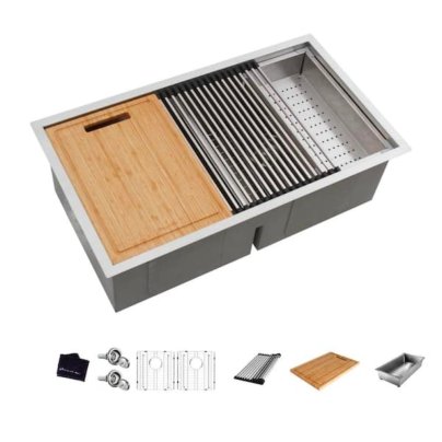 The Best Undermount Kitchen Sinks Option: Glacier Bay Zero Radius Undermount Kitchen Sink