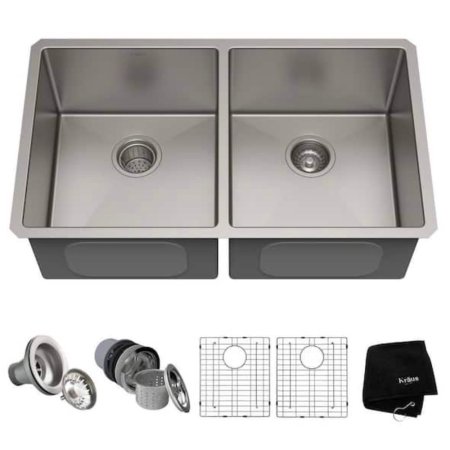  The Best Undermount Kitchen Sinks Option: Kraus Standart Pro Undermount Double Bowl Sink