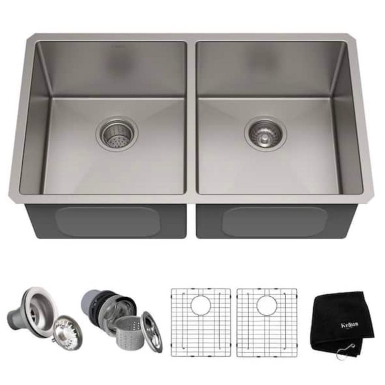  The Best Undermount Kitchen Sinks Option: Kraus Standart Pro Undermount Double Bowl Sink