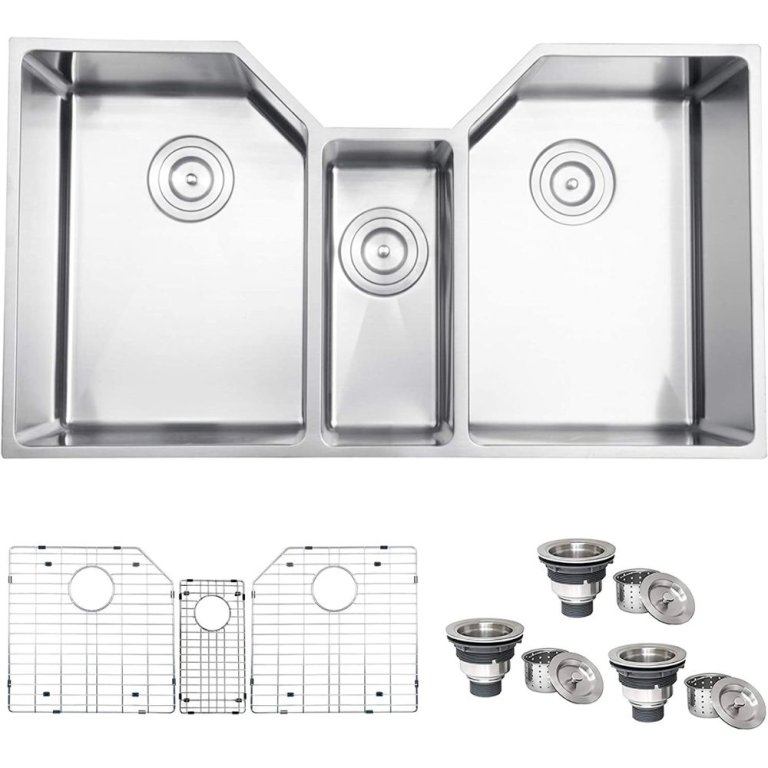  The Best Undermount Kitchen Sinks Option: Ruvati Gravena Triple Bowl Undermount Kitchen Sink