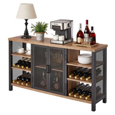 17 Stories Industrial Wine Bar Cabinet