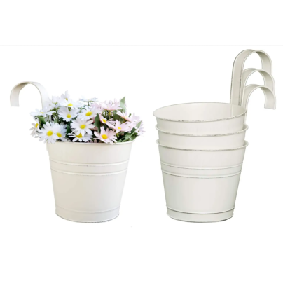 The Best Railing Planters Option: Somto 6.1-Inch Large Vintage Hanging Flower Pots