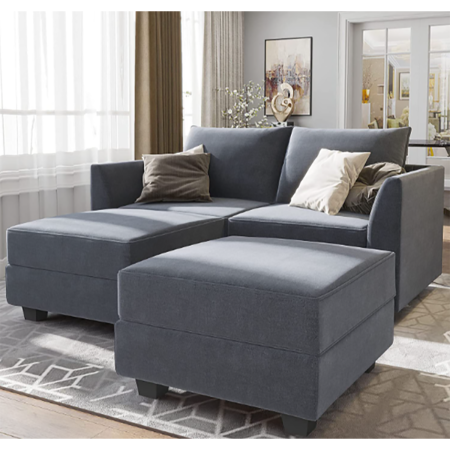 Honbay Sectional Loveseat Sofa with Chaise