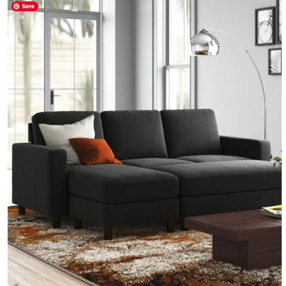 The Best Sectionals for Small Spaces Option: Three Posts Barlett 2-Piece Upholstered Sectional