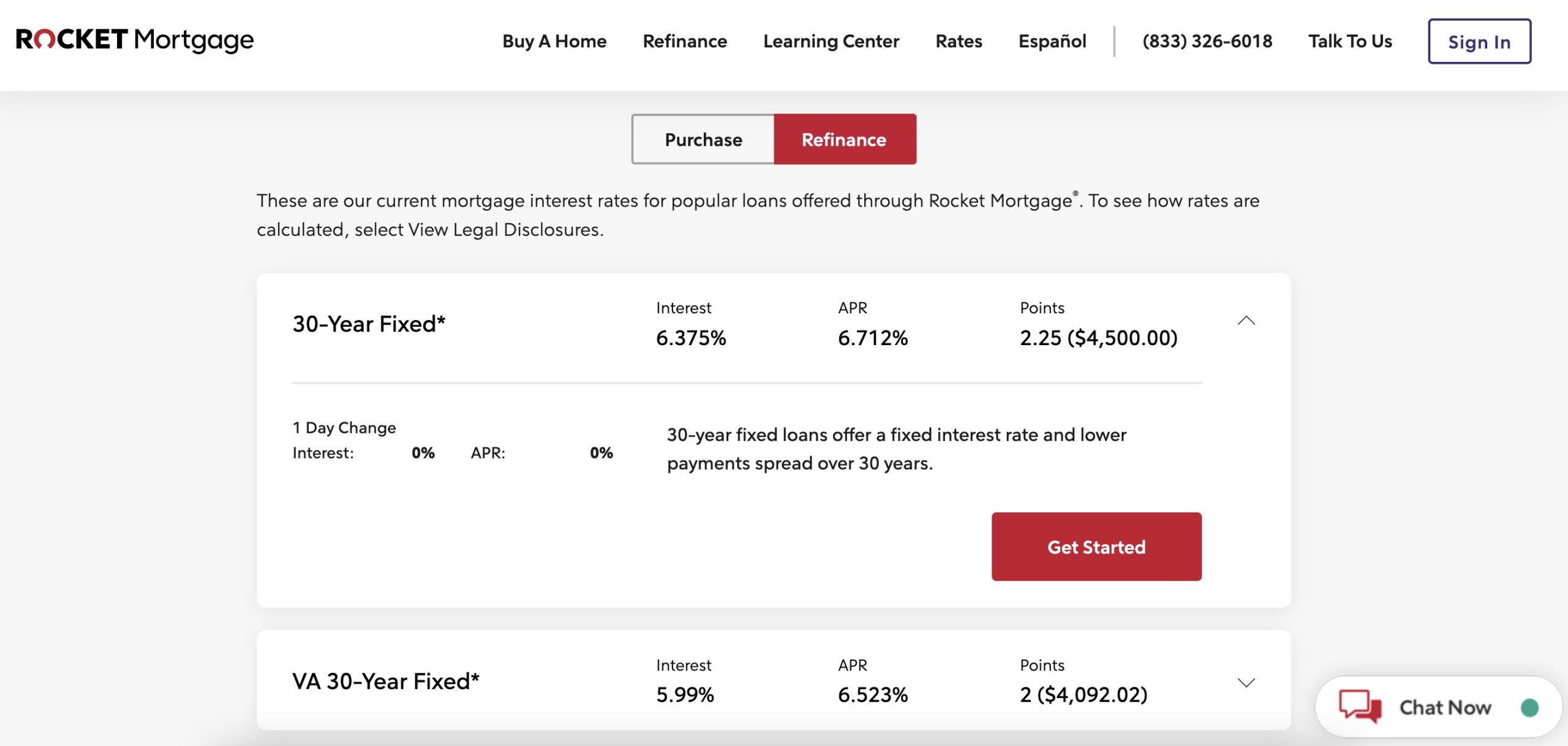 Rocket Mortgage Review refinance rates