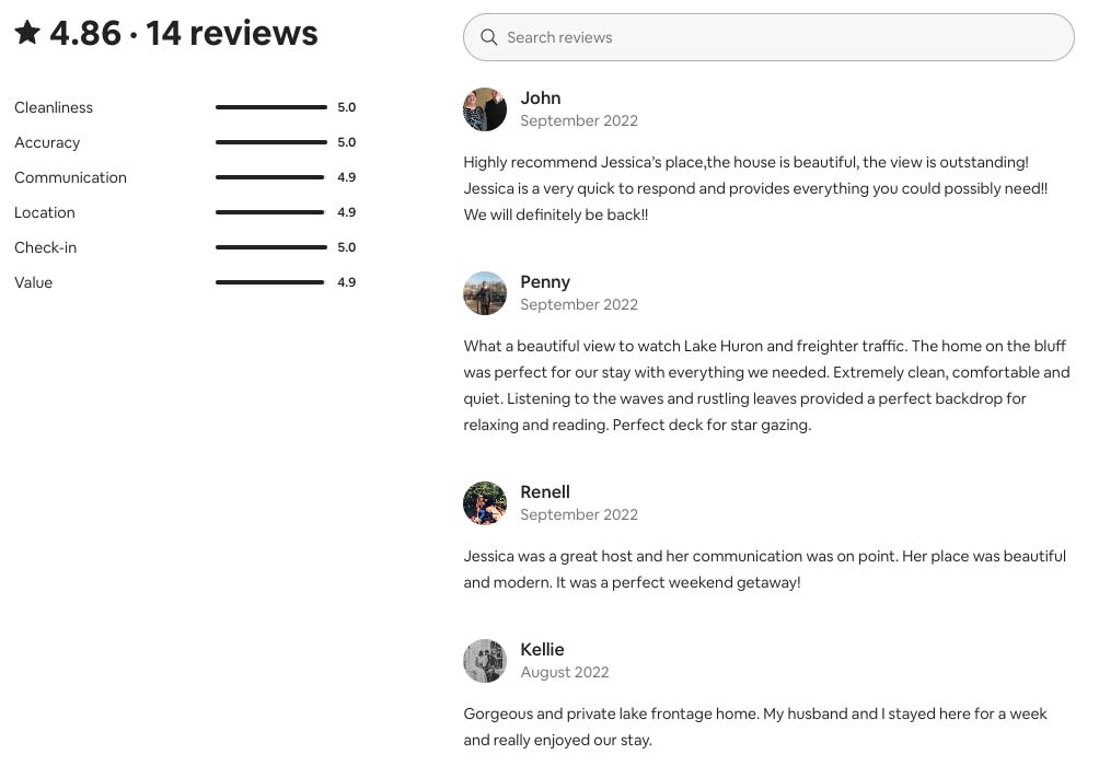Airbnb Review Listing Reviews