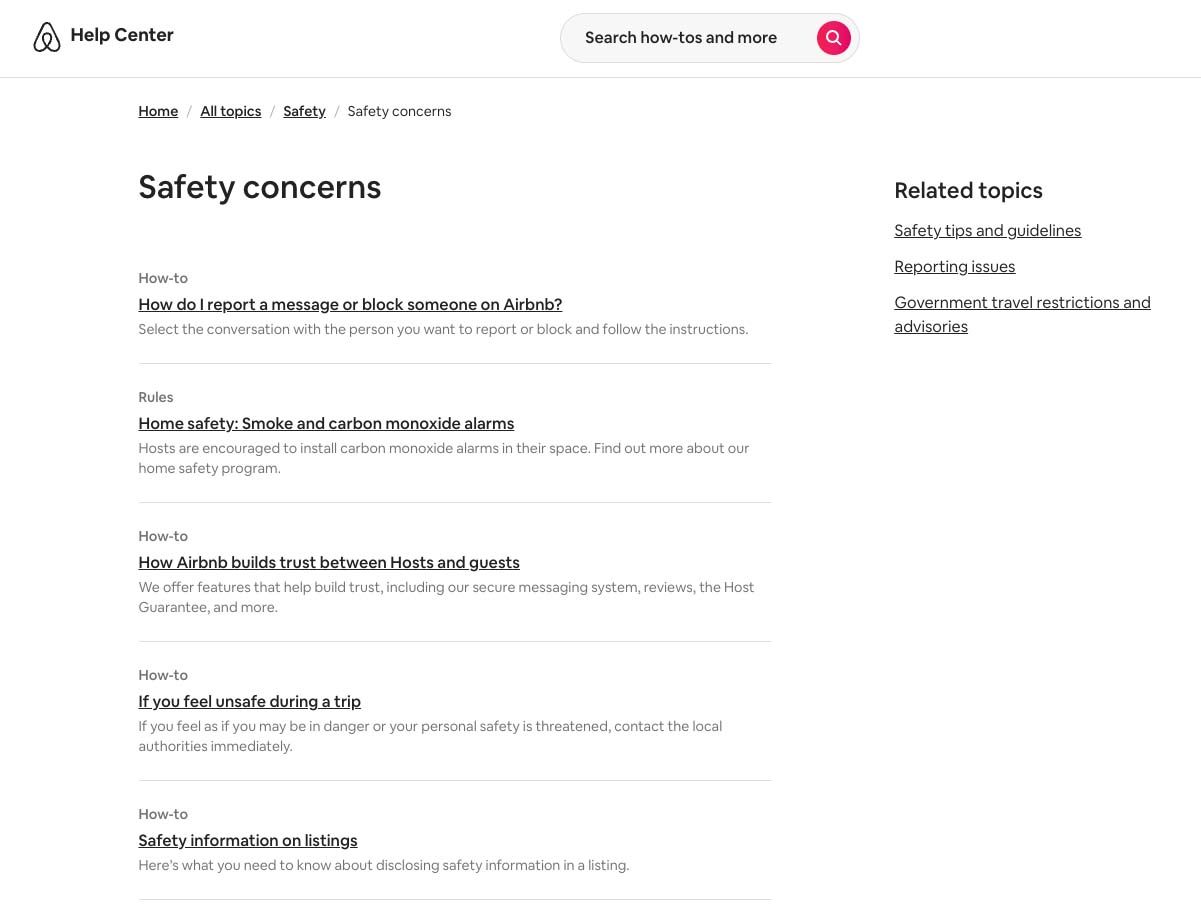 Airbnb Review Safety