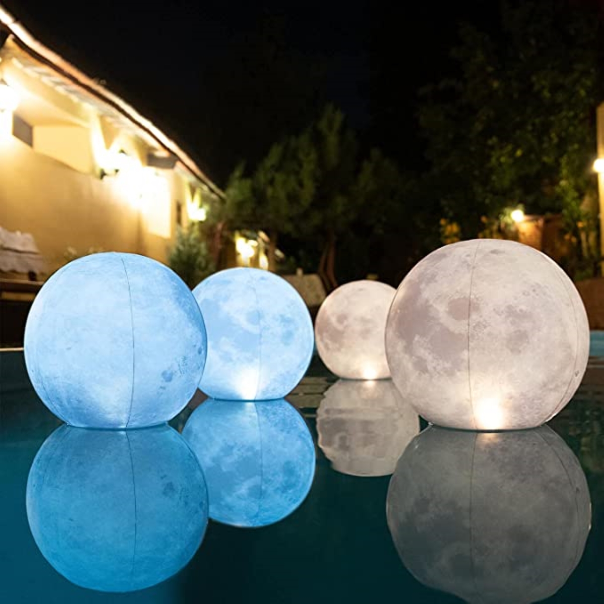 pool lighting ideas - moon lights