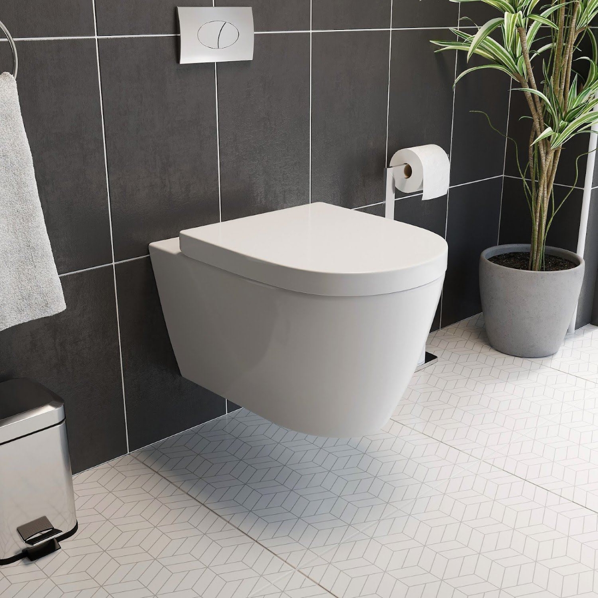 types of toilets - wall mounted toilet