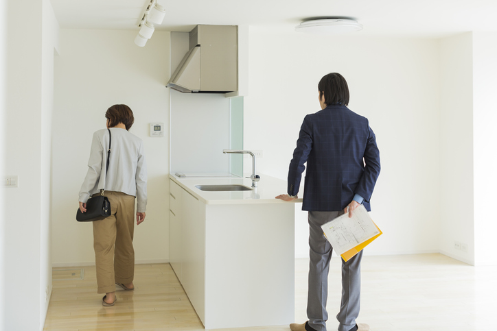 Rental inspection checklist walking around apartment