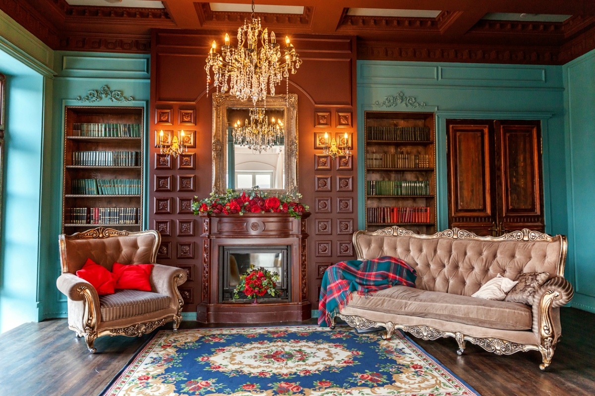 old houses - vintage couch interior